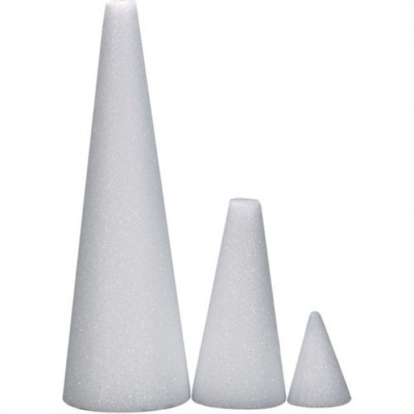 White Styrofoam Cones